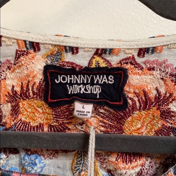 Johnny Was Caila ruffle boho blouse, size large - Picture 5 of 7
